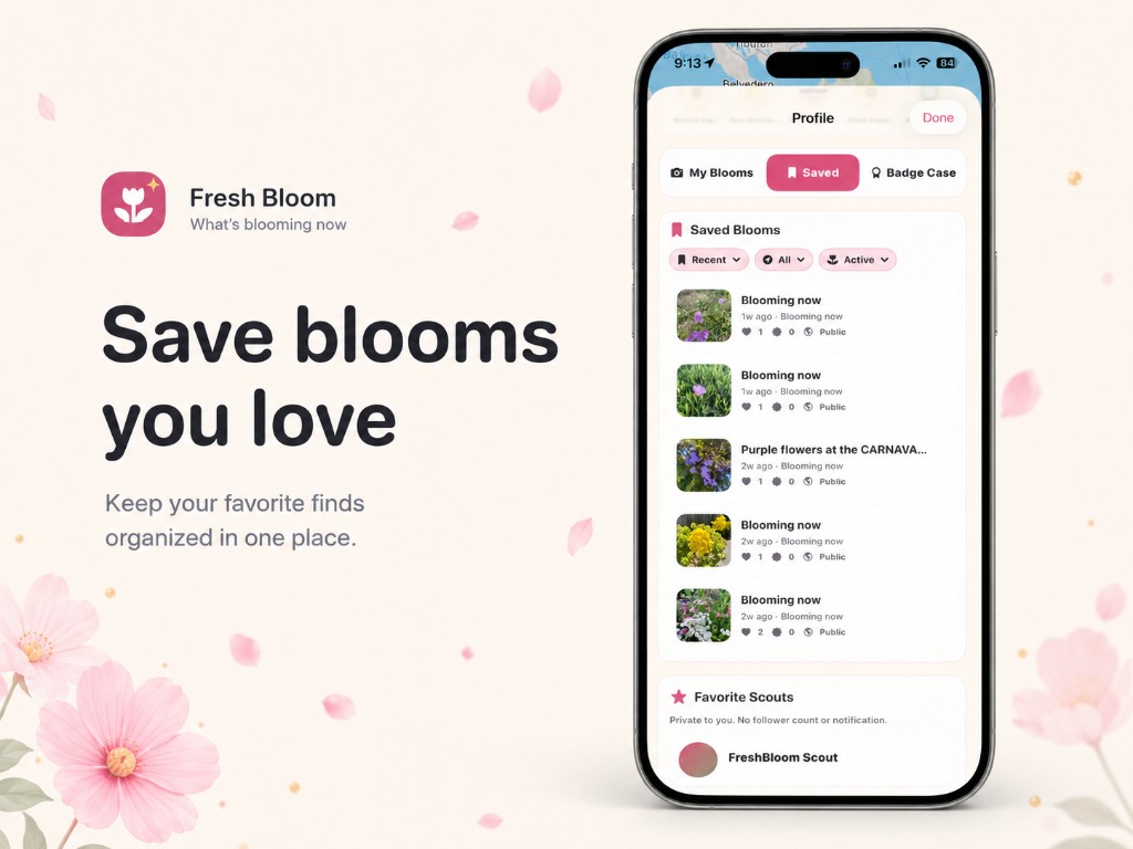 Fresh Bloom saved blooms: save blooms you love